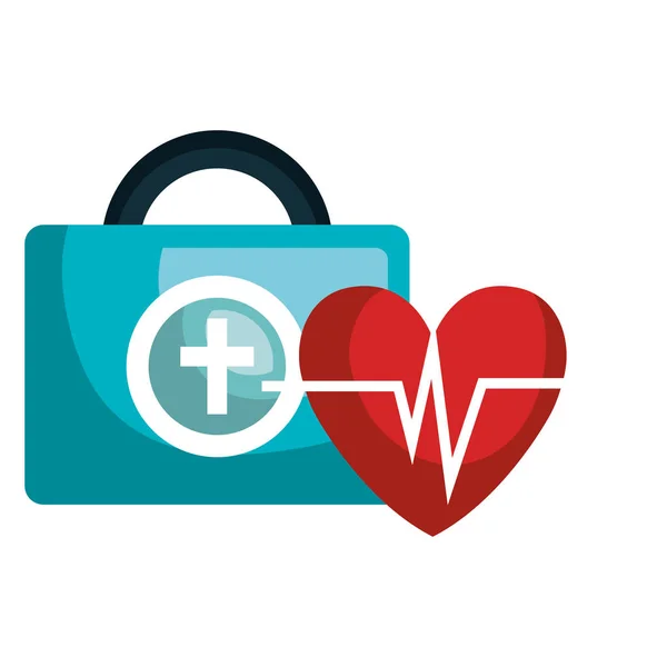 Lékárničku s kardio srdce — Stockový vektor