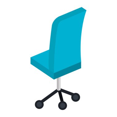 ofis sandalye izole simgesi