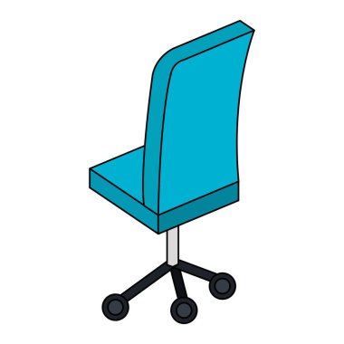 ofis sandalye izole simgesi