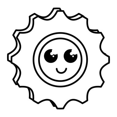 Gears'ı makine kawaii karakter