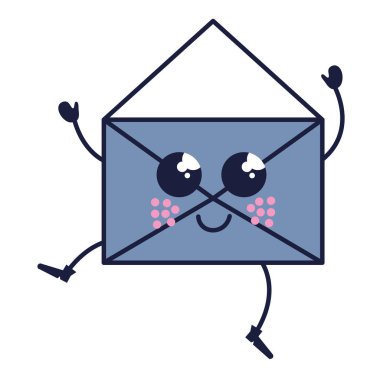 Zarf posta kawaii karakter