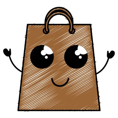 alışveriş çantası kawaii karakter