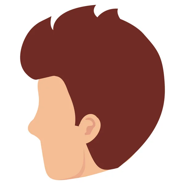 Young man head avatar character — Stock Vector