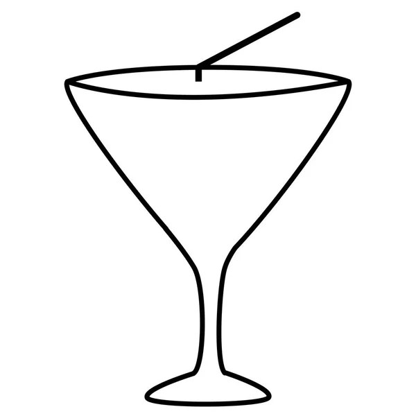 Cocktail cup med halm — Stock vektor