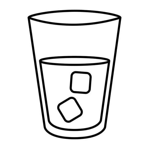 Vidrio de agua aislado icono — Archivo Imágenes Vectoriales