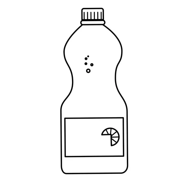 Láhev na vodu izolované ikona — Stockový vektor