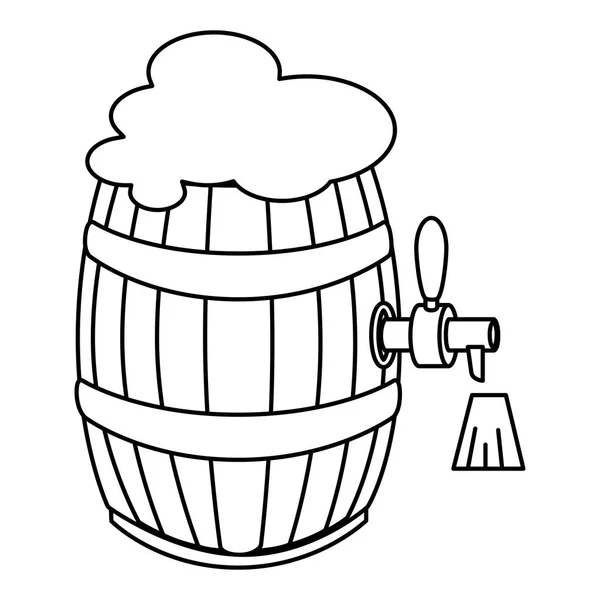 Beer barrel isolated icon — Stock Vector