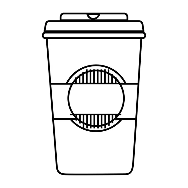 プラスチック製のカップのコーヒー — ストックベクタ