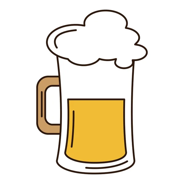 Tarro de cerveza aislado icono — Vector de stock