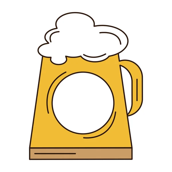 Bierglas isolierte Ikone — Stockvektor