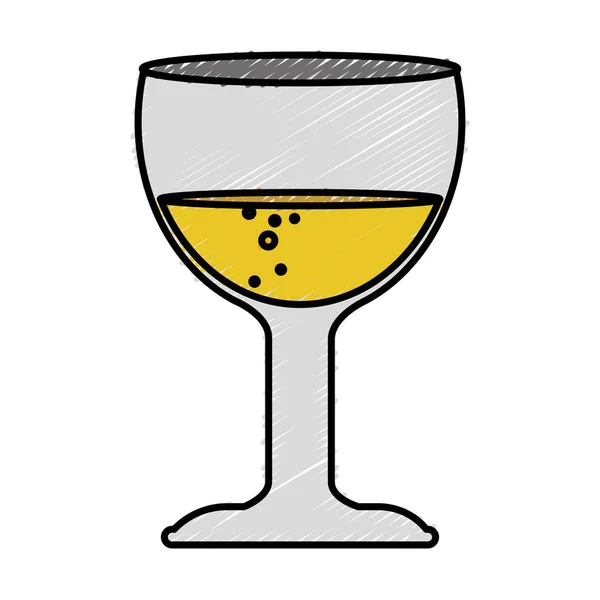 Icona tazza di vino isolato — Vettoriale Stock