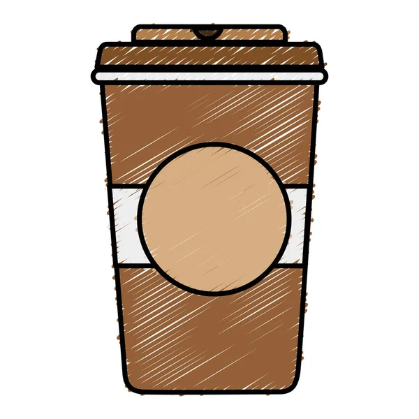 Καφέ σε πλαστικό κύπελλο — Διανυσματικό Αρχείο