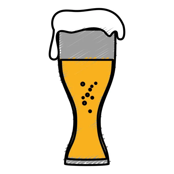 Piwo filiżanka ikona na białym tle — Wektor stockowy