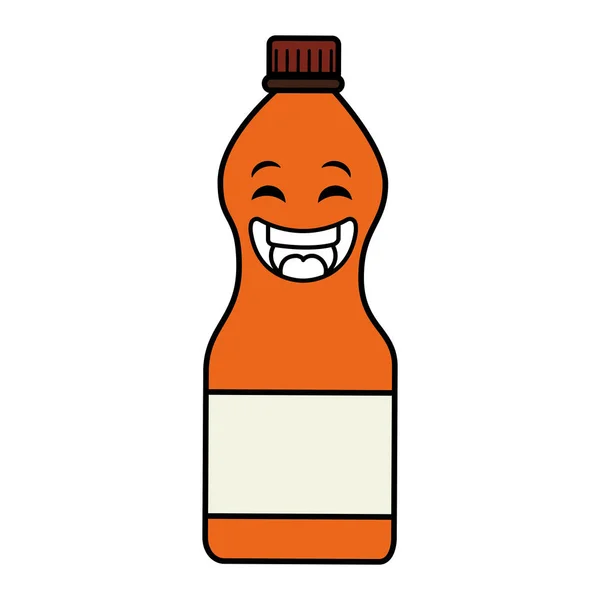 Garrafa de cerveja personagem kawaii — Vetor de Stock