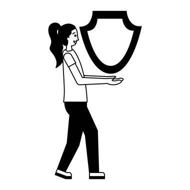 kalkan koruma güvenli kadınla