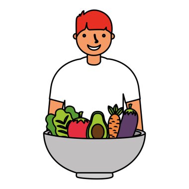 sağlıklı gıda sebze adamla