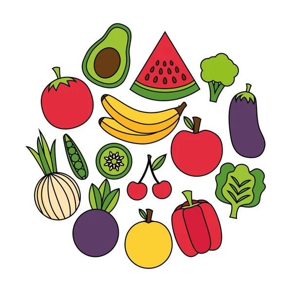 Healthy food fresh — Stock Vector