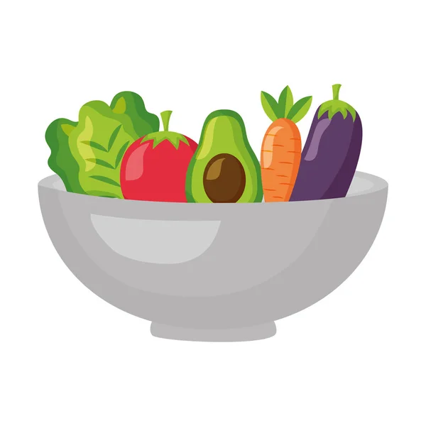 Alimentos saludables frescos — Vector de stock