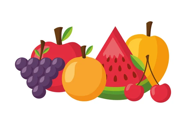 Alimentos saludables frescos — Vector de stock