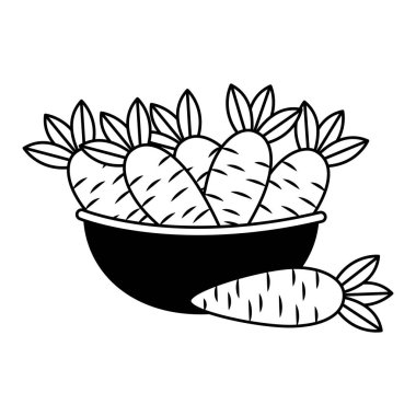 Kawaii şirin havuç çizgi film karakteri