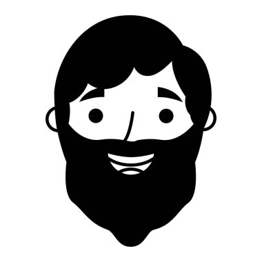 sakallı adam yüz eski karakter