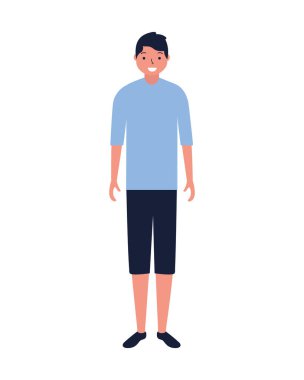 adam ayakta karakter beyaz arka plan