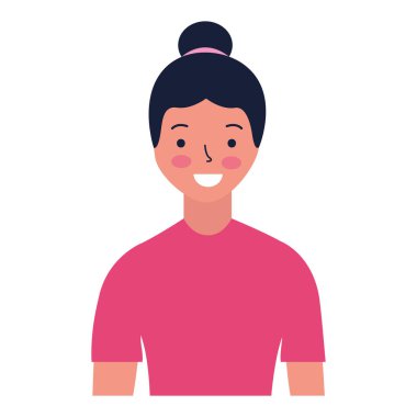 portre kadın karakter beyaz arka plan üzerinde