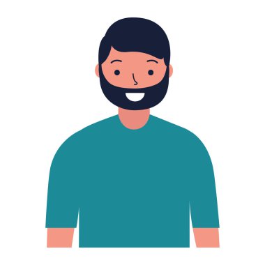 portre adam karakter beyaz arka plan üzerinde