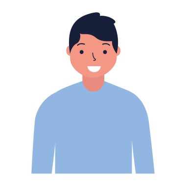 portre adam karakter beyaz arka plan üzerinde