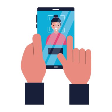 cep telefonu yüz tarama biyometrik teknoloji ile el