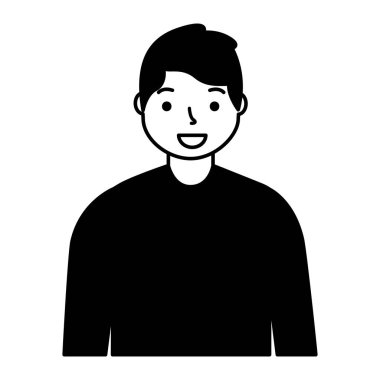 portre adam karakter beyaz arka plan üzerinde