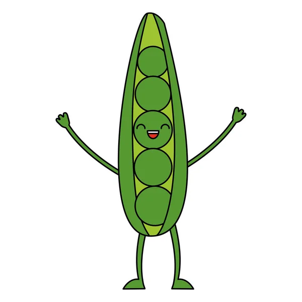 Kawaii cute peas cartoon character Stock Vector Image by ©yupiramos  #239161126