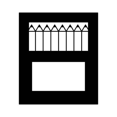 eğitim kalem kutusu beyaz arka plan üzerinde