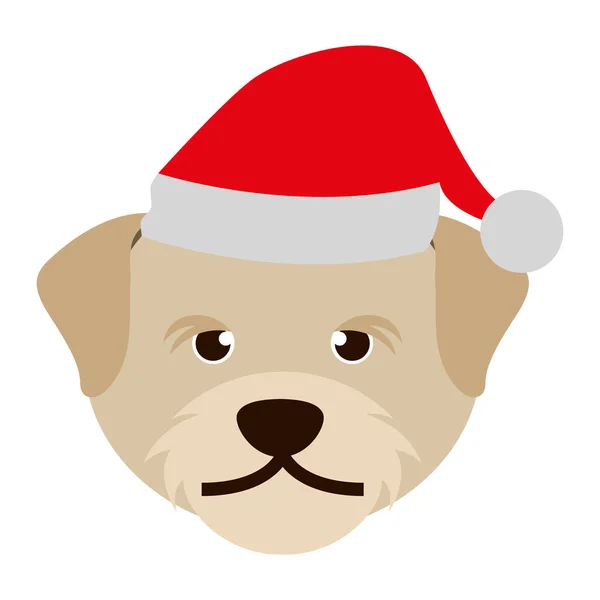 Perro feliz navidad — Vector de stock