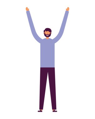 adam karakter beyaz arka plan üzerinde