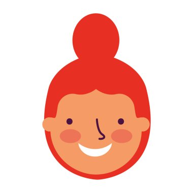 Beyaz arka planda kadın yüzü