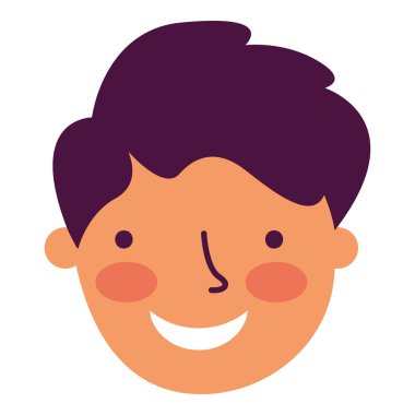 Adamın yüzü beyaz zemin üzerine 