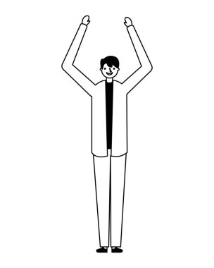 adam karakter beyaz arka plan üzerinde