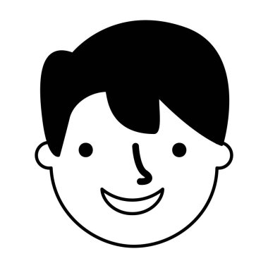 Adamın yüzü beyaz zemin üzerine 