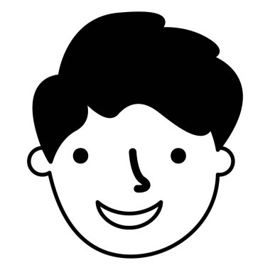 Adamın yüzü beyaz zemin üzerine 