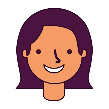 Beyaz arka planda kadın yüzü