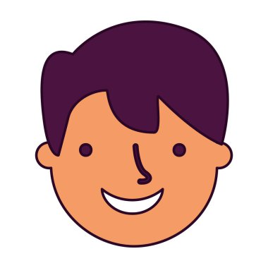 Adamın yüzü beyaz zemin üzerine 