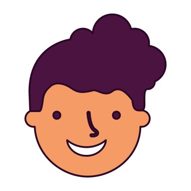 Adamın yüzü beyaz zemin üzerine 