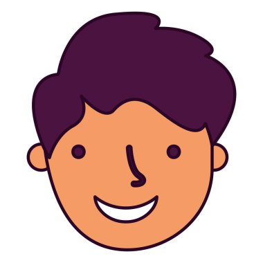 Adamın yüzü beyaz zemin üzerine 