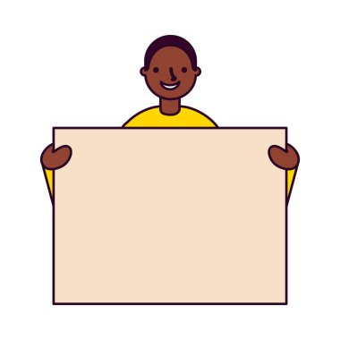 adam portre ile boş bayrak