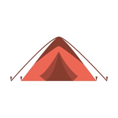 Beyaz arka plan üzerinde kamp çadırı