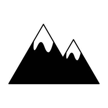 Beyaz arka planda dağların en yüksek