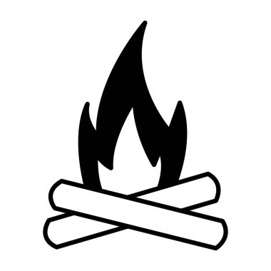 şenlik ateşi alev beyaz arka plan üzerinde