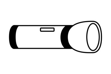Beyaz arka plan üzerinde el feneri donanımları