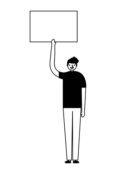 Personnes portant des bannières — Image vectorielle
